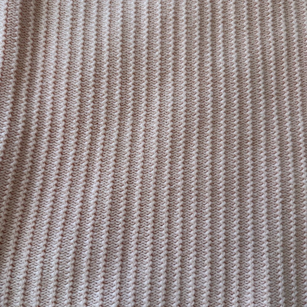 LOFT Light Pink Crochet Sleeve Sweater - Picture 2 of 4